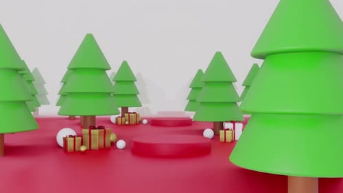 Minimalist Christmas Holiday Product Display Animation