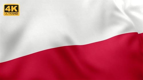 Flagge Polens - 4K