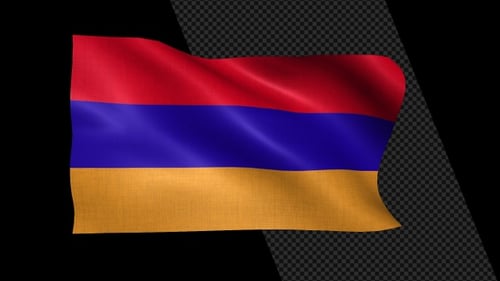 Armenian National Flag Waving Animation