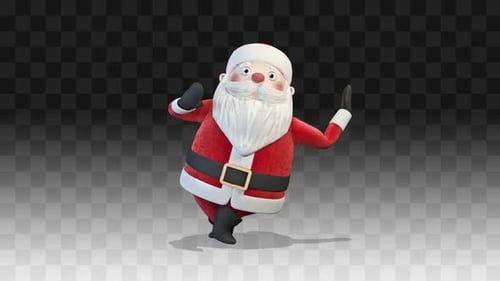 Santa Claus Leans On An Object And Talks About It