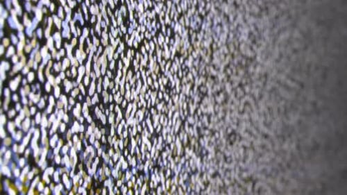 Close-Up of Static on Television Screen