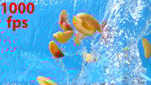 Peach Fruit Slices and Water