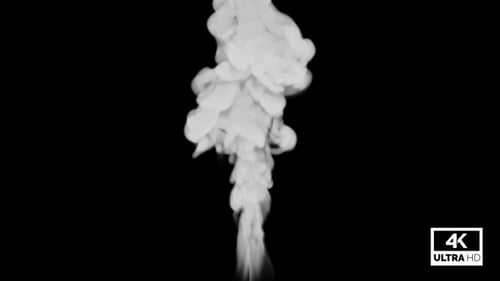 Rising White Fluid Smoke Vapor Animation