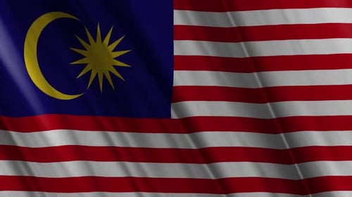 Realistic Waving Flag of Malaysia Loop