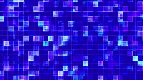 Abstract Blue Grid Digital Technology Motion Background