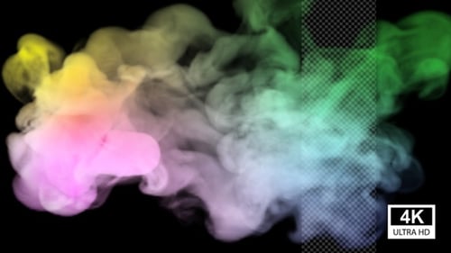 Fluid Colorful Smoke Swirls Animation Effect