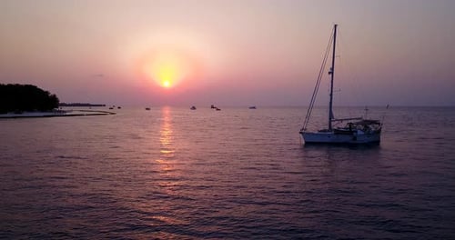Luxury overhead abstract shot of a summer white paradise sand beach and aqua blue water background i
