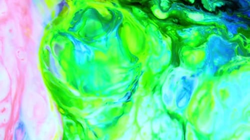 Abstract Organic Hypnotic Ink Colorful Paint Spreads