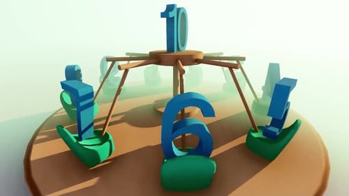The Ten Numbers - Cartoon Backgrounds