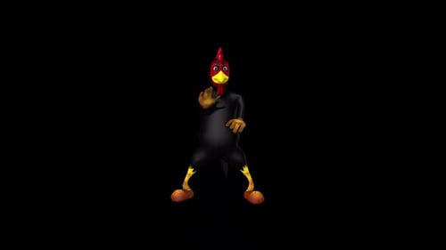 Danse du coq de dessin animé 5