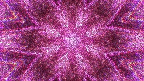 Shimmering Purple Mosaic Abstract Background Animation