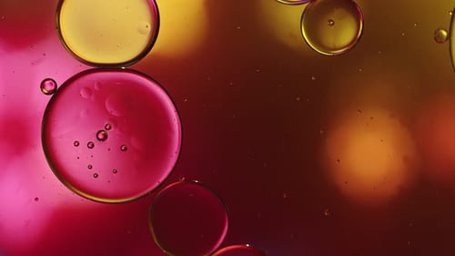 Colorful Liquid Bubbles Abstract Macro Background