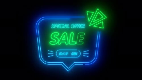 Special Offer Sale Neon Sign Alpha Channel