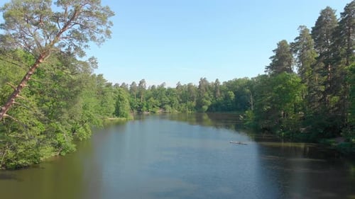 Lake In Forest Aerial