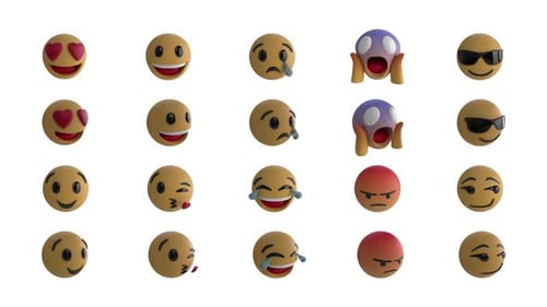 Diverse 3D Animated Emoji Face Pack