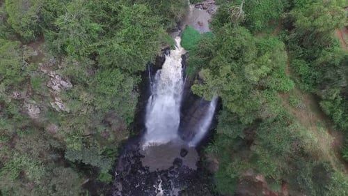 Aerial view of a waterfall