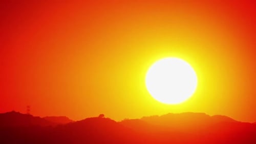 Sunset Behind Mountains Time Lapse