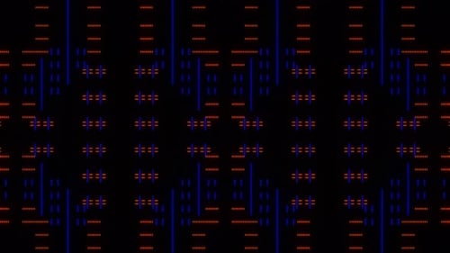 Continuously Falling Multicolored Pixel Background