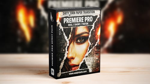 Cinematic Grunge Torn Paper Video Transitions Pack