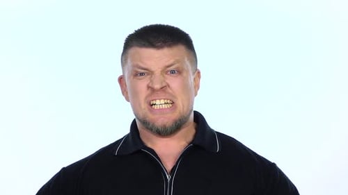 Angry Man Shouting, Yelling, Showing Extreme Frustration