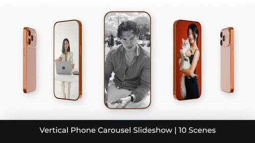 Vertical Smartphone Carousel Slideshow for Content Display