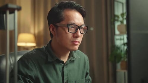 Close Up Asian Man Working On Personal Computer And 3D Printer