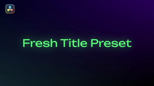 Fresh Title Presets