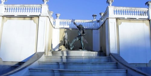 Bronze Statue with a Fountain
