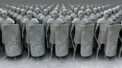 Roman Army of Stone Soldiers Static Display