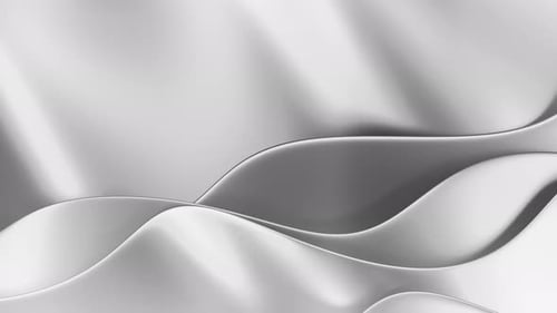 Abstract Flowing White Waves Motion Background Loop