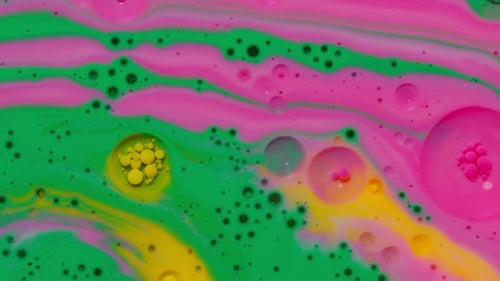 Colorful Green Pink Bubbles Surface Wallpaper Themes Background Multicolor Space Universe Concept
