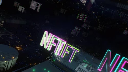 NFT Inscription Over an Abstract City