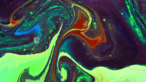 Psychedelic Spreading Paint Flow Explosion