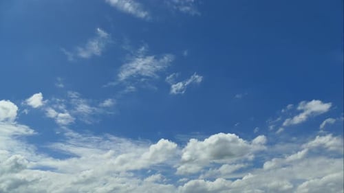 Time lapse of white cloud moving pass around sky background