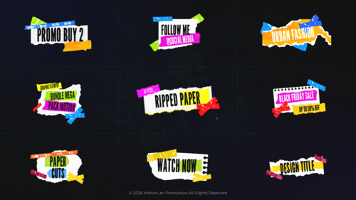 Ripped Paper Titles