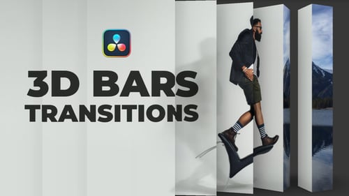 Transiciones de barras 3D para DaVinci Resolve