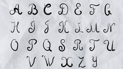 Animated Hand Drawn Calligraphy Alphabet Lettering
