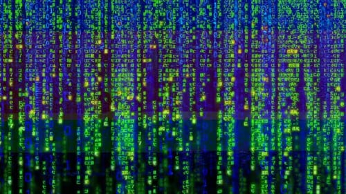 Digital Glitch Stream Code Data Background