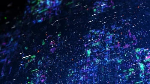 Abstract Digital Data Stream Technology Background Loop