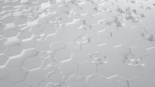 White Abstract Hexagon Geometric Surface Seamless Loop UHD