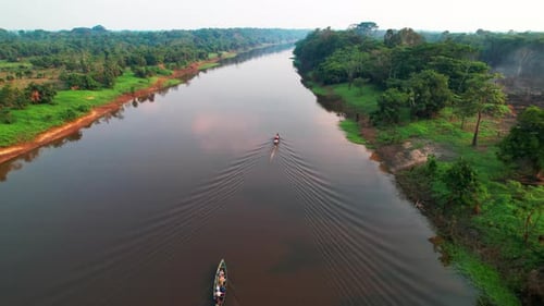 The Boat Sails on the River Which is in Jungle