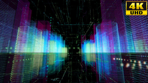 Digital City Background Loop 003