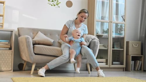 Mother and Baby Bonding at Home