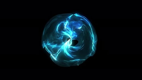 Abstract Blue Fluid Energy Orb Animation