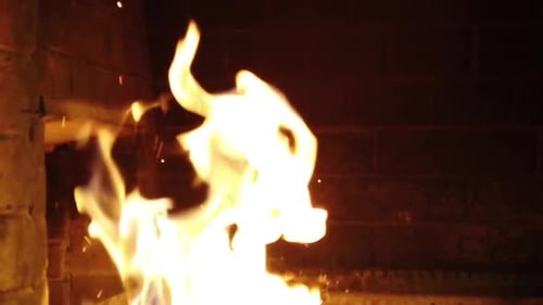 Fire in a Fireplace 5