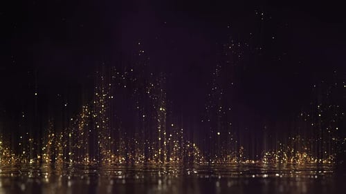Goldpartikel-Hintergrund 01 4K