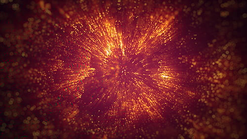 Vibrant Golden Particle Explosion Celebration Background
