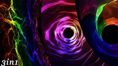 Vibrant Abstract Rainbow Fluid Tunnel Background Loop