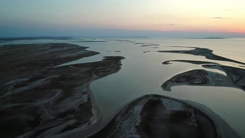Unusual Islands on a Beautiful Lake