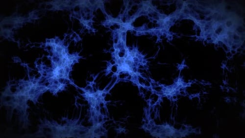 Abstract Blue Glowing Neural Network Plexus